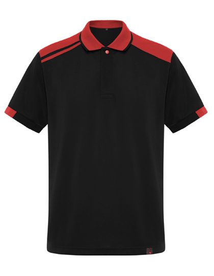 Poloshirt  Samurai – Roly Workwear in Black 02/Red 60