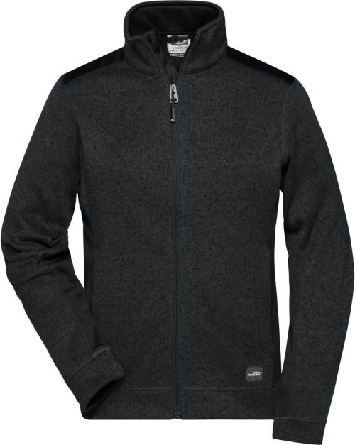 Damen Workwear Strickfleece Jacke - Strong JN 861 – Daiber in Black/Black