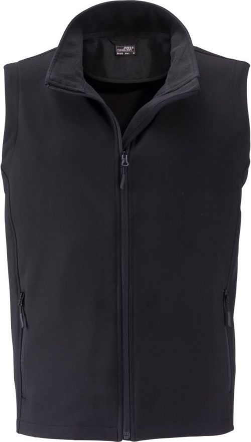 Herren 2-Lagen Promo Softshell Gilet JN 1128 – Daiber in Black/Black