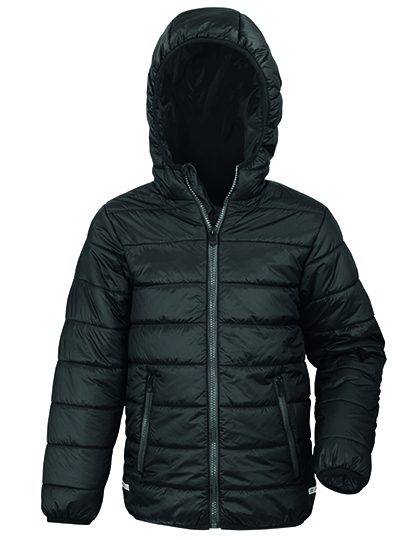 Youth Soft Padded Jacket – Result Core in Black/Black