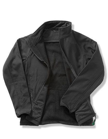 Men's Printable Softshell Jacket with Recycled Fleece Inner – Result Recycled in Black/Black