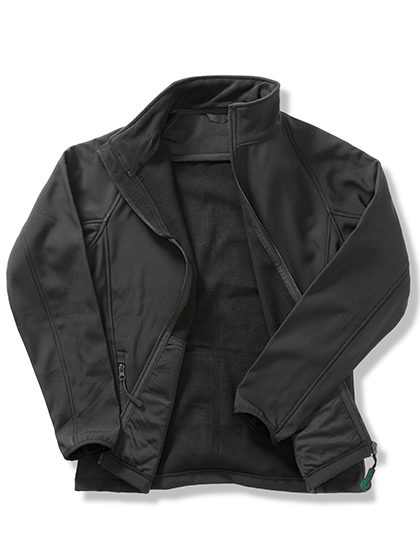 Women´s Printable Softshell Jacket with Recycled Fleece Inner – Result Recycled in Black/Black
