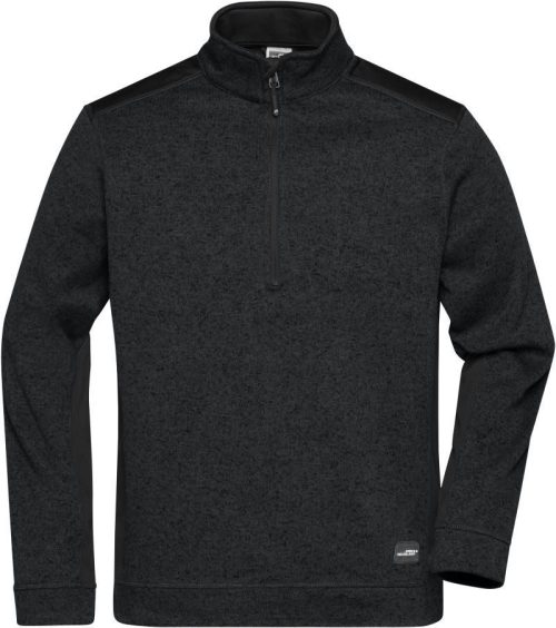 Herren Workwear Strickfleece 1/2 Zip - Strong JN 864 – Daiber in Black/Black