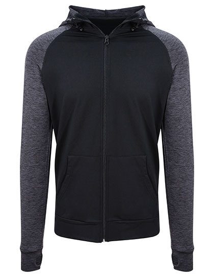 Men´s Cool Contrast Zoodie – Just Cool in Black/Black Slate Melange