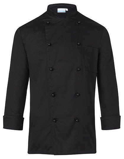 Kochjacke Basic – Karlowsky in Black (Ca. Pantone 419C)