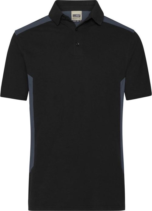 Herren Piqué Workwear Polo "Strong" JN 1826 – Daiber in Black/Carbon