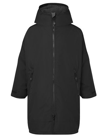 Kids TriDri® All Seasons Waterproof Changing Robe – TriDri® in Black/Charcoal