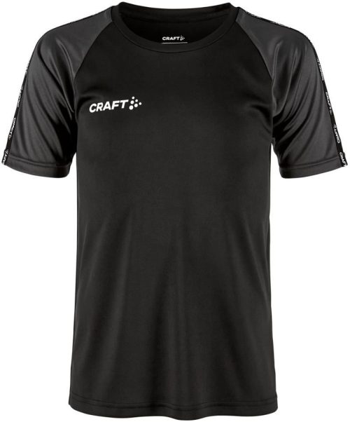Kinder Kontrast Sport Shirt Squad Go Contrast Jersey Jr – Craft Teamwear in Black/Granite