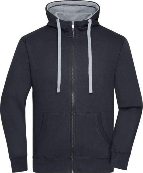 Herren Kapuzen Sweatjacke "Lifestyle" JN 963 – Daiber in Black/Grey Heather