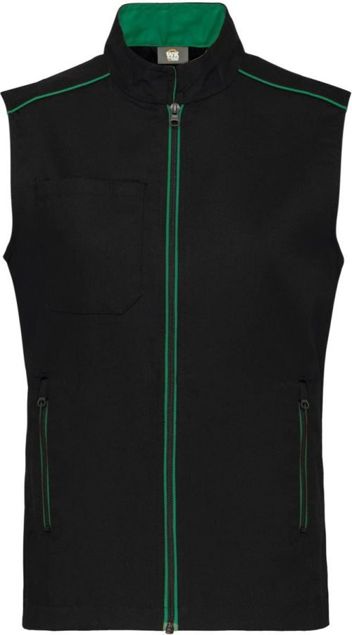 Herren Bodywarmer "Day-to-Day" WK 6148 – WK in Black/Kelly Green