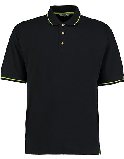 Classic Fit St. Mellion Polo – Kustom Kit in Black/Lime