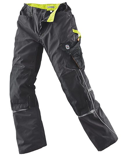 Men´s Trousers – Terrax Workwear in Black/Lime