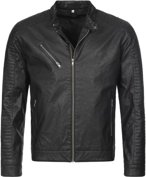 Herren Biker Jacke Biker Jacket Men – Stedman in Black Opal