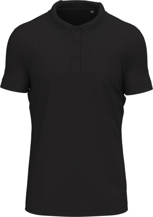 Schweres Herren Stretch Piqué Polo Stretch Polo – Stedman in Black Opal