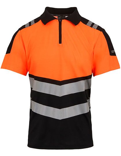 Hi-Vis X-Pro Polo (Class 1) – Regatta High Visibility in Black/Orange