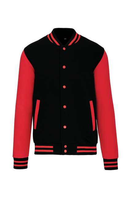 Unisex Teddy Fleece Jacket – Kariban in Black/Red