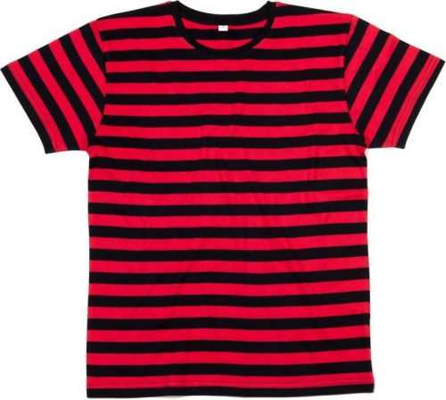 Herren T-Shirt gestreift M 109S – Mantis in Black/Red