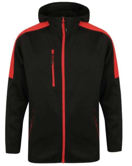 Adults' Active Softshell Jacket – Finden + Hales in Black/Red