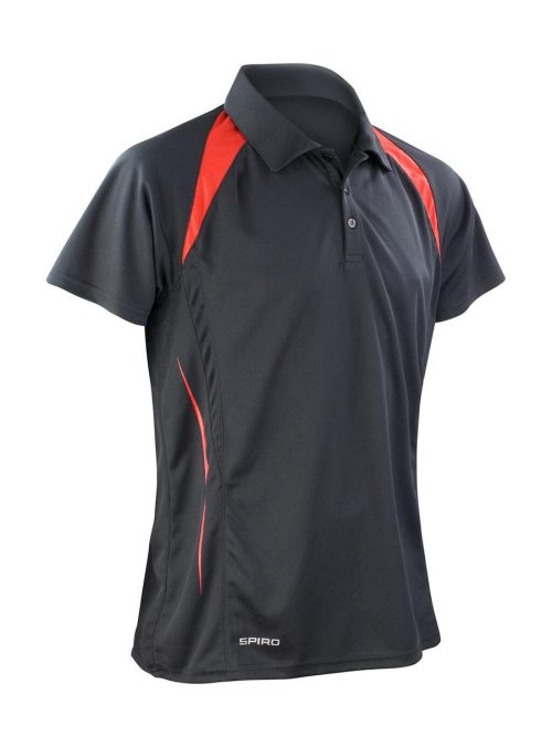 Herren Team Piqué Polo S 177M – Spiro in Black/Red