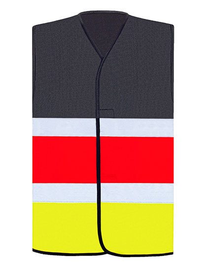 National Safety Vest – Korntex in Black/Red/Gold