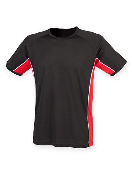 Adult's Performance Panel T-Shirt – Finden+Hales in Black/Red/White