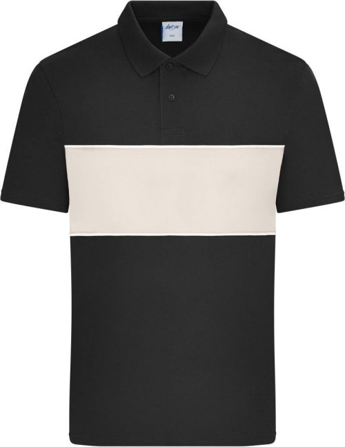 Bio Polo "Colour-Block" 8050 – Daiber in Black/Sandstone