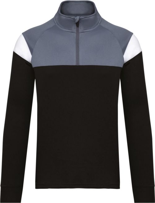 Training Sweatshirt 1/4 Zip PA 387 – Kariban ProAct in Black/Sporty Grey