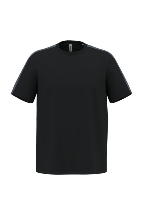 Zweifarbiges Unisex-Teamwear T-Shirt PA4055 – Proact in Black / Sporty Grey