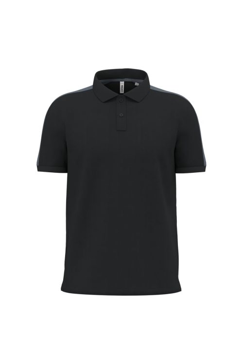 Unisex-Poloshirt im Teamwear-Look PA4057 – Proact in Black / Sporty Grey