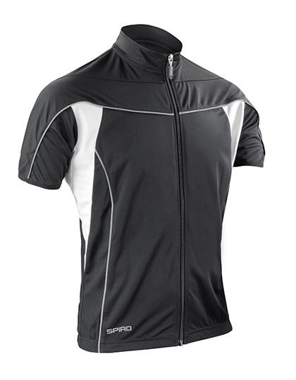 Men´s Bikewear Full Zip Performance Top – Spiro in Black/White