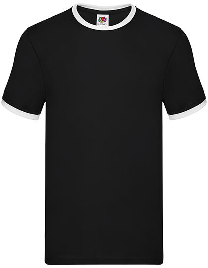 Valueweight Ringer Tee – Fruit of the Loom in Black/White