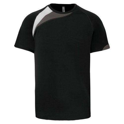 Unisex-Multisport-Kurzarmtrikot PA436 – Proact in Black / White / Storm Grey