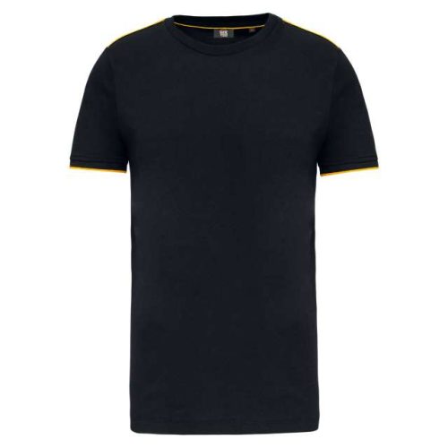Men's Short-Sleeved Daytoday T-Shirt – Designed To Work in Black/Yellow