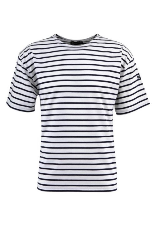 Shirt Mit Kurzen Armeln Im Marine-Stil 1527 – Armor Lux in Blanc / Navire
