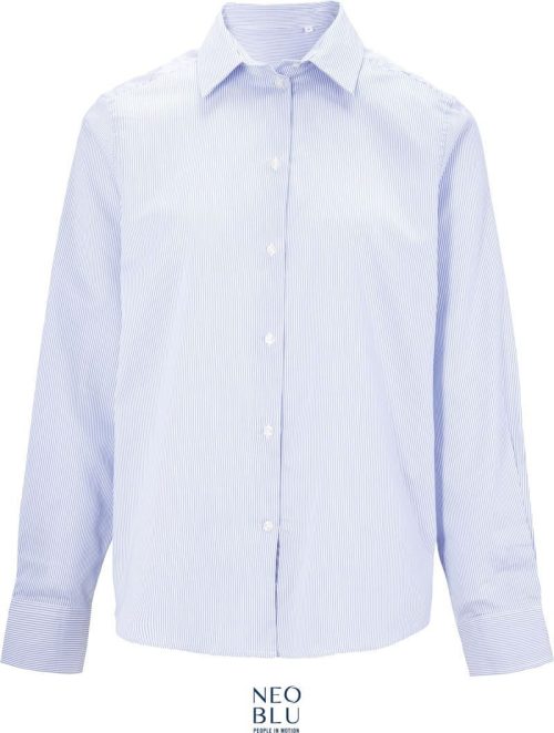 Micro-Twill Hemd langarm Baptiste Men – NEOBLU in Blue Stripes
