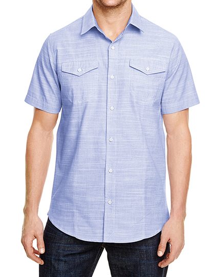 Woven Texture Shirt – Burnside in Blue (White Heather)