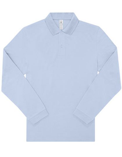 My Polo 180 Long Sleeve – B&C BE INSPIRED in Blush Blue