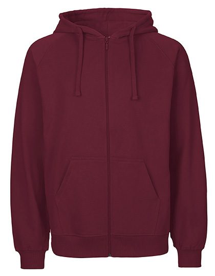 Unisex Tiger Cotton Hoodie With Zipper – Tiger Cotton by Neutral in Bordeaux