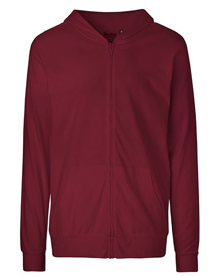 Unisex Jersey Hoodie With Zip – Neutral in Bordeaux