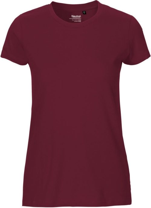 Damen Bio T-Shirt O 81001 – Neutral in Bordeaux