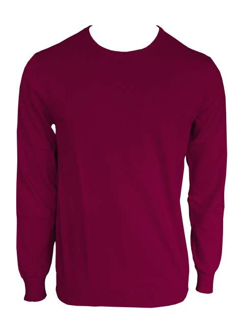 Men’s Crew Neck Fine Gauge Cotton Pullover – Legend Classics in Bordeaux