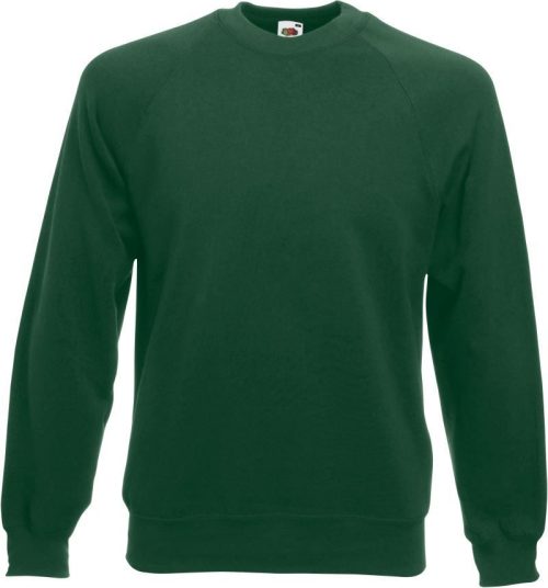 Raglan Sweater Classic Raglan Sweat – Fruit of the Loom in Bottle Green