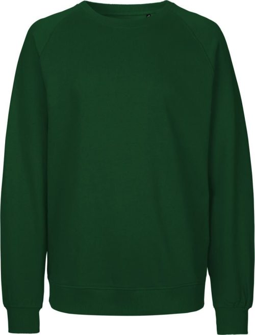 Unisex Bio Raglan Sweater O 63001 – Neutral in Bottle Green