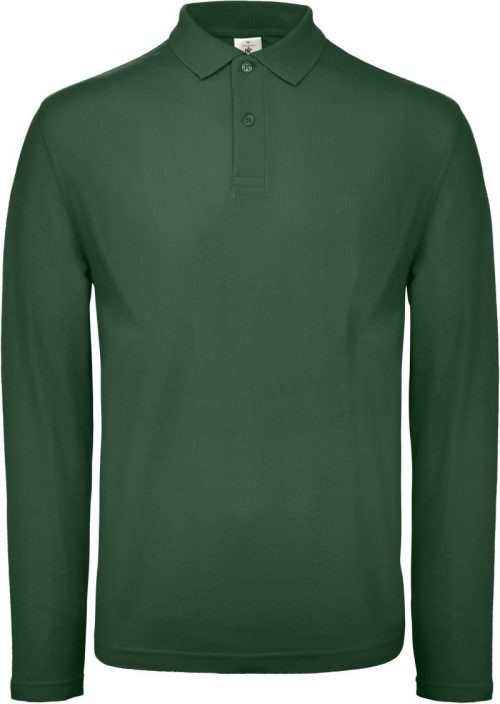 Herren Piqué Polo langarm ID.001 LSL – B&C in Bottle Green