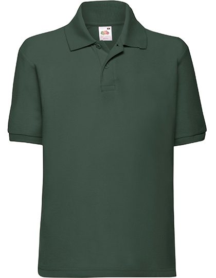 Kids´ 65/35 Polo – Fruit of the Loom in Bottle Green