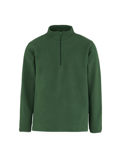 Recycled Fleece Quarter Zip – Neutral in Bottle Green