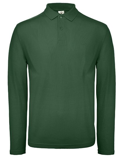 Men´s Long Sleeve Polo ID.001 – B&C BE INSPIRED in Bottle Green