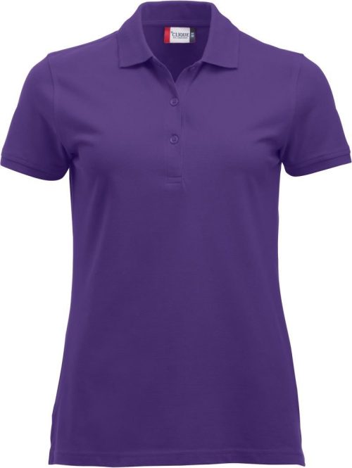 Schweres Damen Piqué Polo Classic Marion S/S – Clique in Bright Lilac