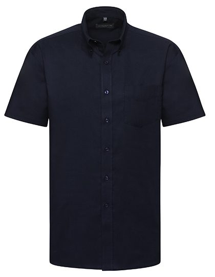 Men's Short Sleeve Classic Oxford Shirt – Russell Athletic Collection in Bright Navy