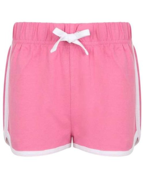 Kids' Retro Shorts – SF Clothing in Bright Pink/White